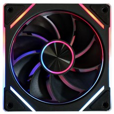 쿨링팬 ARGB LED 120mm 컴퓨터 케이스쿨러 팬, LM120ARBO 블랙 배기, 1개, 블랙