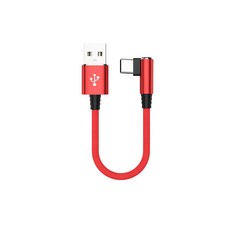 Rabbit Technolog L彎頭充電線, 1個, type c- 0.3M不挑色充電線L頭