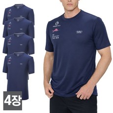 워킹맨 아울렛 4세트 시원한 라운드 반팔 티셔츠 스포츠웨어 작업복 운동복 빅사이즈 일상복 A308