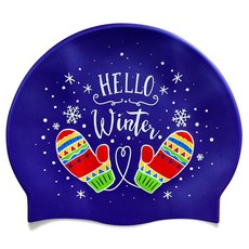 오호라스튜디오 링클 실리콘 수영모자, 장갑 네이비, 1개