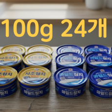 살코기참치(안심) 100G 12개 + 마일드참치 100g 12개, 24개