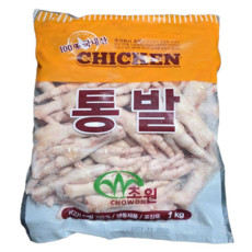 충청식품 뼈있는 손질닭발 발톱제거 생닭발 통닭발 국내산 통뼈닭발 1kg, 2개