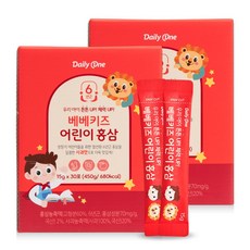 데일리원 베베키즈 어린이 홍삼 15g 30포, 2개, 450g