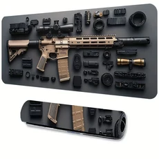 멋진 오렌지 Gungear 마우스 패드 대형 확장 게임용 미끄럼 방지 고무 40X90CM Esports 데스크 매트 LockEd, 02 300x600x2mm, 07 1