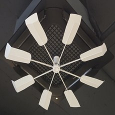 국산 월트리 천장형 에어컨실링팬 시스템 무동력바람개비 날개 순환팬 가드 프로펠러 바람막이, 1세트, 화이트