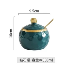 가정용 소금 셰이커 설탕 냄비 스푼 포함 화이트 세라믹 조미료 항아리 오일러 조미료 상자 요리 보관 도구