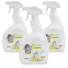 펫크린 반려동물 냄새탈취제 레몬향, 1L, 3개