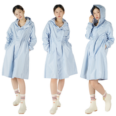 Fairway 여성 남성 골프 우비 비옷 레인코트 바람막이 남녀공용, 파스텔블루, 1개