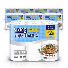삼정 리빙 키친타올 펄프 115매 4+2롤 8팩