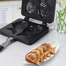 붕어빵팬 2구 붕어빵틀 가정용 간식팬 국내산, 1개