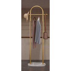 철제 스탠드 행거 심플 튼튼한 다용도 조립형 원룸 봉, 소형 골드블랙