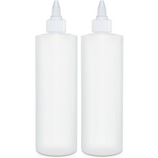 브라이트 프롬 조미료 압착 병 트위스트 탑 캡이 있는 12온스 빈 스퀴트 누수 방지 - 케첩 머스타드 시럽 소스 드레싱 오일 예술 및 공예품 BPA 프리 플라스틱 2팩에 적합합니다