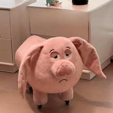 귀여운 돼지인형 씽씽이 동물 씽씽카, 1개, 저소음 바퀴 ver.