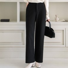 코코라벨라 여성 일자 뒷밴딩 스판 와이드 슬랙스 바지 팬츠