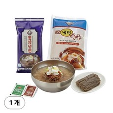 [냉면전문점] 물냉면 평양 냉면 면 사리 육수 세트 개별포장, 1개, 200g