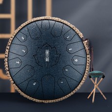 대형 텅 드럼 칼림바 전문가용 저음 공명음 청음 원형 대형마림바 카림바 마림바 타악기, E. 네이비 + 스탠드포함, 1개