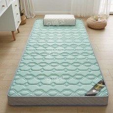 라텍스매트 다다미쿠션 기숙사 메모리폼 220cm 싱글 수면 접이식, 그린 10cm