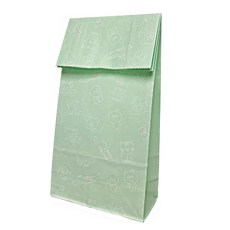 귀여운 선물용 종이 포장봉투 100매, 민트