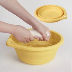 이케아 페프리그 접이식 욕실 대야, 1개, 옐로우 1개, 옐로우