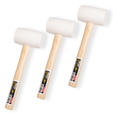 툴리고 탄성 좋은 고무 망치 중형 타일 목공 작업용, 3개