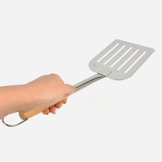 나무손잡이 스텐 뒤집개 대, 1개