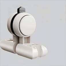 그로잉스타 무타공 흡착식 샤워기 거치대 홀더, 화이트