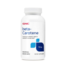 GNC 健安喜 β-胡蘿蔔素 15mg 無麩質 無糖 軟膠囊, 1個, 360錠