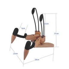 하드우드 접이식 악기 스탠드 브래킷 홀더 일렉트릭 기타 내추럴 우드 컬러, 1개