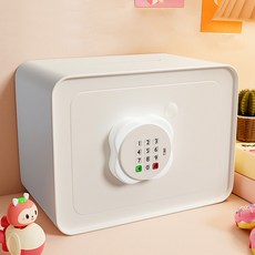 레더스 소형 가정용 미니금고 저금통, 1개, 크림화이트