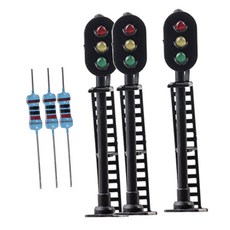 shangren 1/87 교통 조명 램프 모래 테이블 마이크로 조경 모델 기차 철도 장면 액세서리, 6.5x1cm, 강철, 스타일 A, 1개