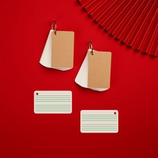 牧天 單詞卡片 英語單詞卡片 空白卡片 紙硬質小學生拼音田字格自製四線三格識字卡, 9*5.4 雙面八線（100張）