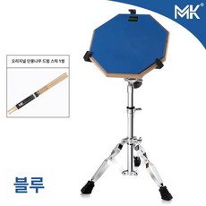 드럼패드 입문용 페달 초보자 악기 연습기 교육 타악기, 1개, 블루 드럼 + 스네어 스탠드 + 오리지널