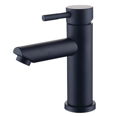 304不鏽鋼輕直嘴水龍頭（拉絲.霧黑）MP001, 1個