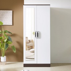 솜씨방가구 라온장롱 거울형 이불장, 웬지화이트