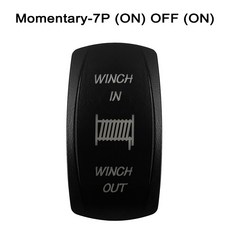 1 Pc 녹색 백라이트 에칭 12V/24V 로커 토글 스위치 자동차 보트 트럭 해양 요트 트레일러 트랙터 YJ JK 밴 SXS, Winch In Out, 1개