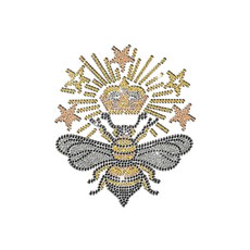 1개 옷리폼 큐빅 부자재 패치 의류DIY 보석 장식 패치 -여왕벌 297x210mm, 혼합 색