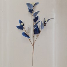 仿真長葉尤加利 仿真乾花 人造花 拍照道具 居家裝飾 綠色植物, 深藍, 1個