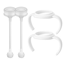 순수아 더블하트 젖병 호환 젖병추빨대 프리미엄형 2세트 젖병손잡이 고급형 화이트 2개, 1개, 1ml, 젖병추빨대 프리미엄형2세트+젖병손잡이 고급형-화이트2개