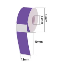 160개 라벨 테이프 프린트 마스터 리필 이름 12 x 40mm 라미네이트 스티커 D30 열 호환, 04 Purple