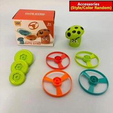 에어 디스크 런처 실내외 게임 소잉 머신 플라잉 소서 스피닝 자이로 스포츠, 1개, 1. green mushroom