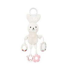 安撫玩偶掛件 寶寶床鈴固齒器 嬰兒床掛推車配件, 1個, 大款【兔子安撫玩偶掛件】