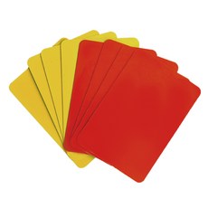 NORDITION 紅牌黃牌20張組 台灣製裁判卡 紅黃牌 足球裁判卡 橄欖球裁判卡 羽毛球裁判卡, 紅黃色, 1套裝