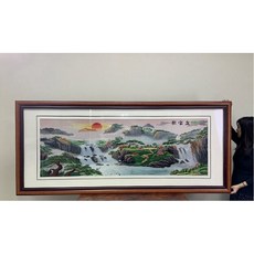 風景刺繡畫, 手工湘繡畫