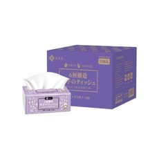 棠品居 六層氣墊抽取式衛生紙, 1箱, 72個裝