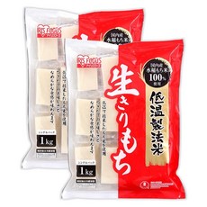 아이리스 오야마 저온가공 이키리 키리모찌 1kg x 2개 (일본산 쌀 · 개별포장 떡)