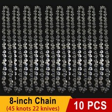 인치 체인 블레이드 매듭 전기 충전 가이드 휴대용 45 22 절단 목재, 10pcs 8-inch Chain