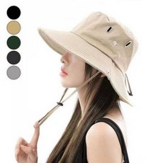 비욘드유 햇빛 차단 사파리 등산 모자, 베이지