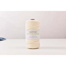 3mm 고급 마크라메실 순면우동사 100m 네트백 스트링 컬러우동실 코튼 브레이드 색실, 14-Ivory