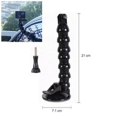 차량용 흡착식 거치대 고프로 13 12 11 10 9 인스타360 아카소 DJI 오스모 액션 카메라용 차량 창문/앞유리 거치대, Flexible Suction Cup, 1