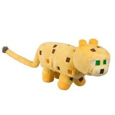 마인크래프트 봉제 인형 블록 인형 러브 드래곤 피규어 남아용, 꼬리 있는 고양이 35cm